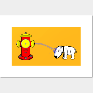 Hydrant Dog in Reverse Posters and Art